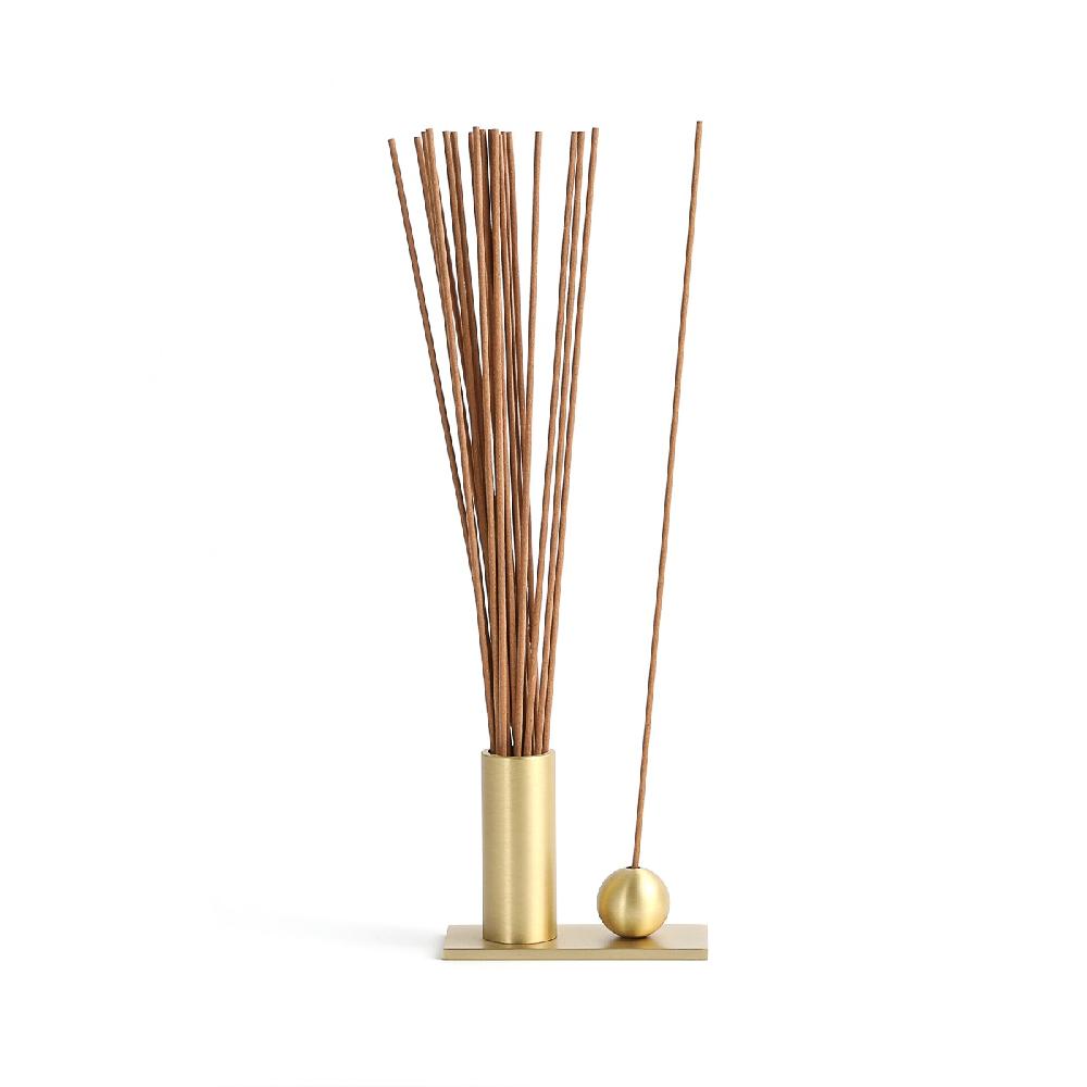 MAXERY 2022 New Coming Ball Shaped Brass Incense Holder with Ash Catcher Incense Stick Holder