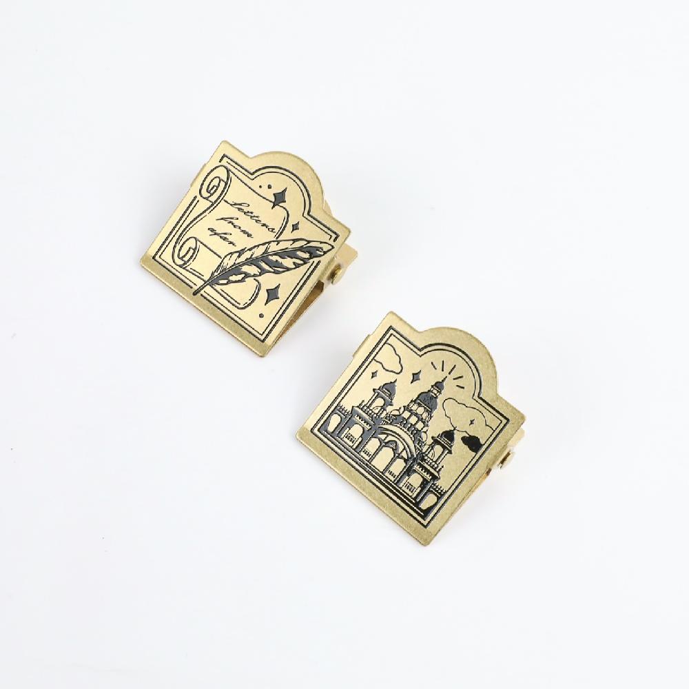 Maxery New Brass Clip Artistic Journal Book Clip  Beautiful Stationery for Gift and Table Decoration