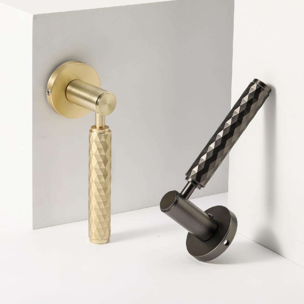 Maxery High Quality Lever Door Handle with Dimond Pattern Aluminum Handle for Home Design House Furnishing