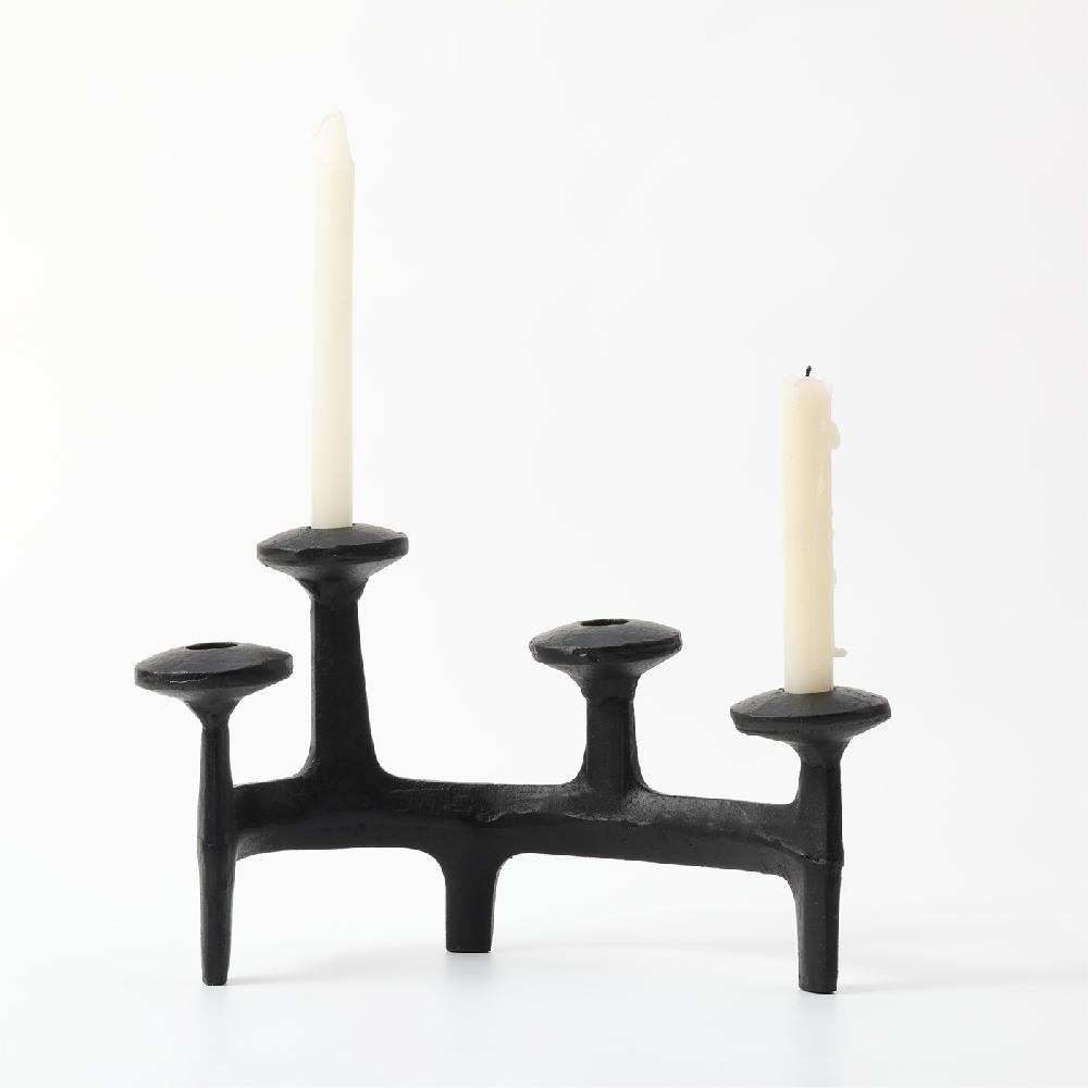 Maxery Antique Style Candle Holder High Quality Black Iron Candlestick Holder for Home Decor