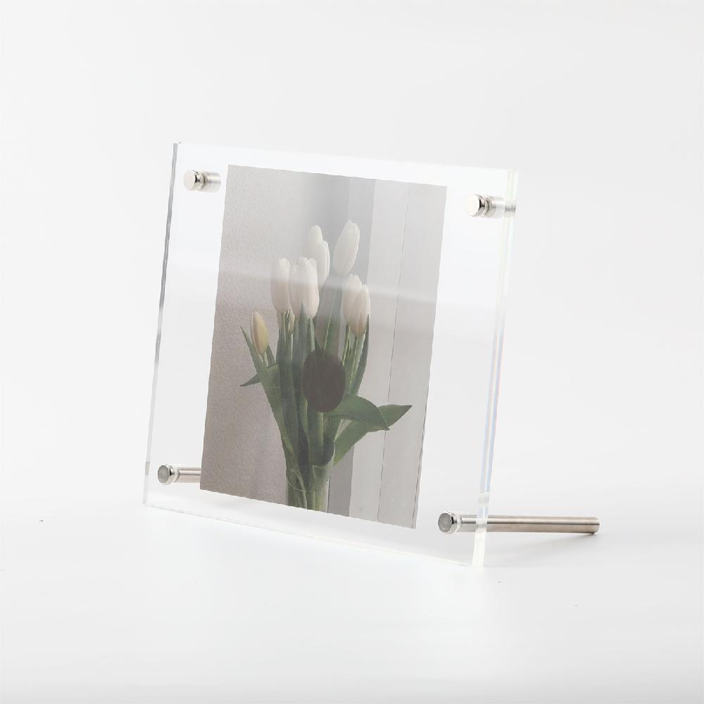 Maxery Acrylic Photo Frame Stand Postcard Display Stand 6 inch Crystal Transparent Empty Frame A4 Picture Frame