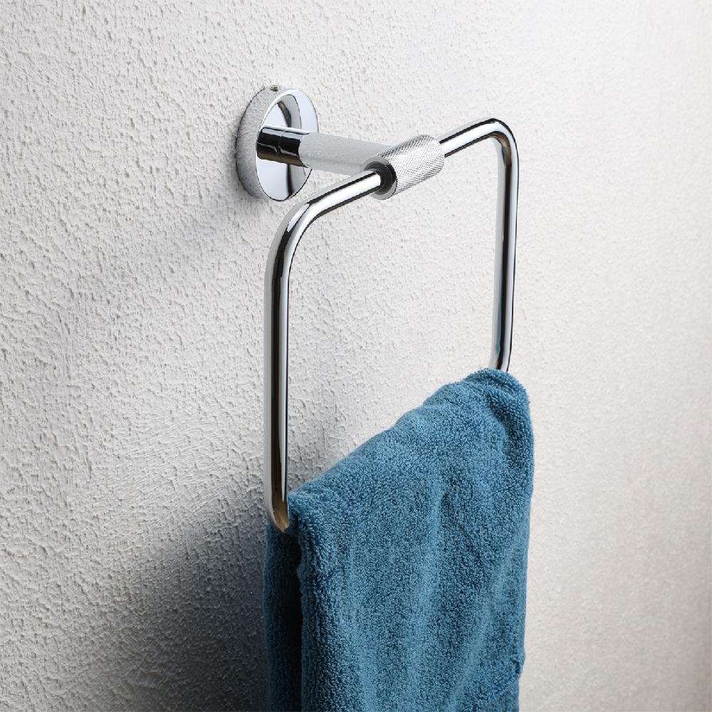 Maxery Simple Stainless Steel Bath Square Towel Ring